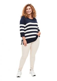 ZIZZI BEŻOWE JEANSY SUPER SLIM FIT WYSOKI STAN 065A N78
