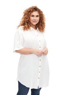 ZIZZI BIAŁA KOSZULA TUNIKA BAWEŁNA 037X