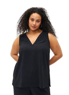 ZIZZI ELEGANCKA CZARNA BLUZKA TOP BEZ RĘKAWÓW 990C