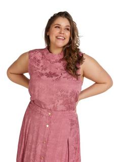 ZIZZI ELEGANCKI RÓŻOWY TOP BLUZKA RÓŻ 822B
