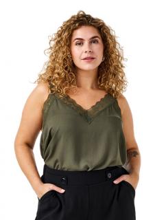 ZIZZI ELEGANCKI ZIELONY TOP KORONKA 381A