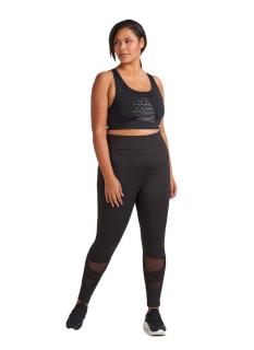 ZIZZI SPORTOWE CZARNE LEGGINSY SIATECZKA 008D