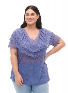 ZIZZI UROCZA FIOLETOWA BLUZKA KORONKA 090C