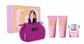 Zestaw Versace Bright Crystal Woda Toaletowa 90ml + 100ml Mleczko do ciała + 100ml Żel pod prysznic + Kosmetyczka