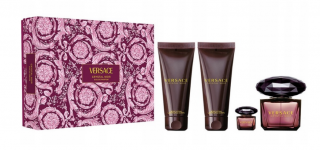 Zestaw Versace Crystal Noir Woda Perfumowana 90ml +  Woda Perfumowana 5ml + Balsam Do Ciała 100ml  + Żel Pod Prysznic 100ml