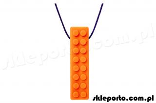 ARK Brick Stick gryzak logopedyczny naszyjnik w kształcie klocka lego - twardy ARK's Brick Stickreg; Textured Chew Necklace