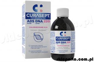 Curasept ADS-DNA 220 płyn do zębów 200 ml - chlohexydyna 0,2 % Skuteczna chemiczna kontrola płytki bakteryjnej.