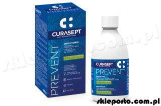 Curasept Prevent 300 ml płyn do zębów przeciw chorobom dziąseł Curasept Prevent przywraca równowagę flory bakteryjnej jamy ustnej