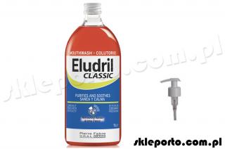 Eludril Classic 1000 ml płyn antybakteryjny z chlorheksydyną + pompka