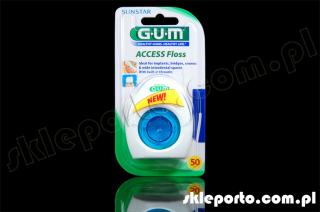 GUM Access Floss nitka  specjalistyczna nić 50 szt - implanty mosty aparat ortodontyczny