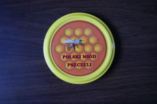 zakrętka duża (50 szt.) "Polski Miód Pszczeli" fi 82 mm