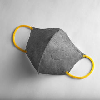 Maska 3D wielokrotnego użytku Szary-żółty Idealnie przylegająca maska 3D, nie ciągnie za uszy