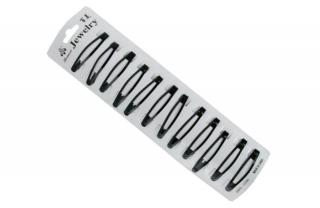 SPINKI DO WŁOSÓW PYKI METALOWE CZARNE- 12 szt.