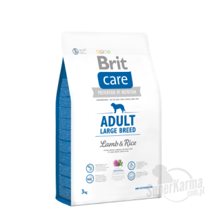 BRIT CARE ADULT LARGE BREED LAMB  RICE 3 kg - Hipoalergiczna karma z jagnięciną i ryżem dla psów dorosłych ras dużych > 25 kg