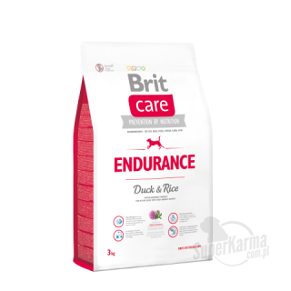BRIT CARE ENDURANCE DUCK  RICE ACTIVE 3 kg - Hipoalergiczna karma dla psów aktywnych i pracujących