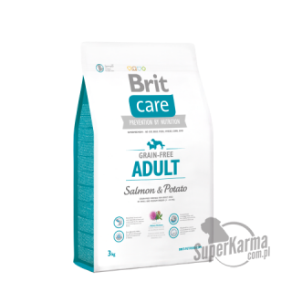 BRIT CARE GRAIN-FREE ADULT SALMON  POTATO 3 kg - Bezzbożowa karma z łososiem i ziemniakami dla psów dorosłych ras małych i średnich