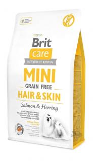 BRIT CARE GRAIN-FREE HAIR  SKIN 7 kg - hipoalergiczna formuła dla dorosłych psów ras miniaturowych z sierścią wymagającą specjalnej pielęgnacji