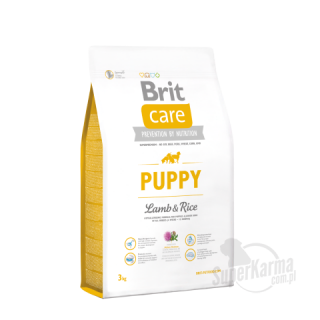 BRIT CARE PUPPY ALL BREED LAMB  RICE 3 kg - Hipoalergiczna karma z jagnięciną i ryżem dla szczeniąt i młodych psów wszystkich ras