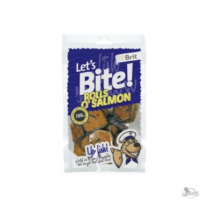 BRIT LETS BITE Dog Rolls O'Salmon 80 g