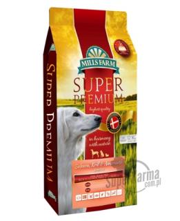 MILLS FARM SALMON, KRILL  AMARANTH (SENSITIVE) 12 kg - Karma Super Premium bez zbóż na bazie łososia, kryla i amarantusa dla psów dorosłych