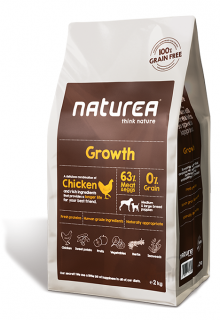 NATUREA Grain Free GROWTH PUPPY Chicken -  dla szczeniąt średnich i dużych ras  12 kg