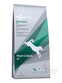 TROVET WEIGHT  DIABETIC WRD 3 kg - karma dietetyczna dla psów dorosłych cierpiących na nadwagę i cukrzycę