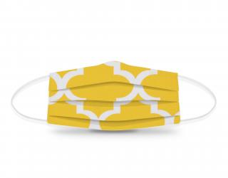 Dwuwarstwowa maseczka ochronna na twarz z noskiem żółte maroko