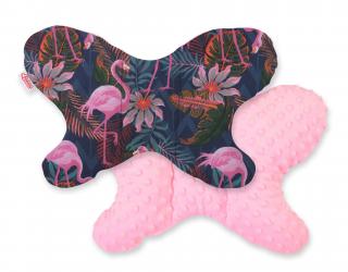 Poduszka antywstrząsowa BOBONO motylek - flamingi/różowy