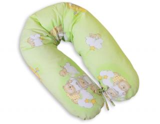 Poduszka dla kobiet w ciąży, ciążowa, do spania i karmienia - Drabinki zielone
