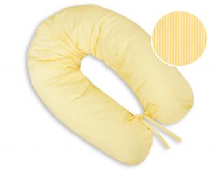 Poduszka dla kobiet w ciąży, ciążowa, do spania i karmienia - Paseczki żółte