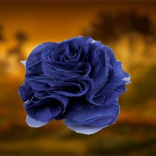 Kwiat Broszka Spinka Niebieska z Tiulem od Byaba Hit