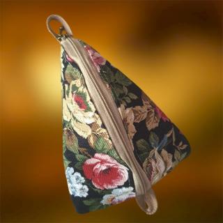 Mini Bag Lniany Różany Ogród z Beżem