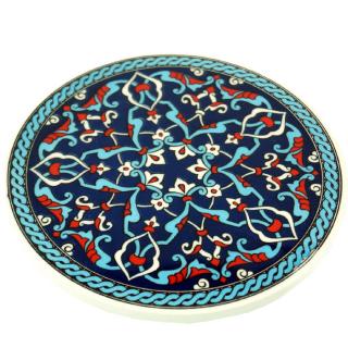 Podstawka Ceramiczna z Motywem Mandali Niebieska wzór 2