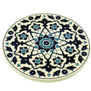 Podstawka Ceramiczna z Motywem Mandali Niebieska wzór 3