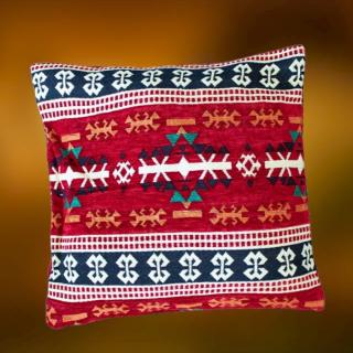 Poszewka Kilim 40x40 cm Czerwona Wzór Etniczny