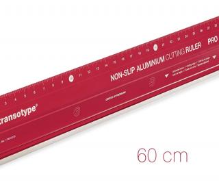 Linijka aluminiowa wer. PRO, czerwona, 60 cm