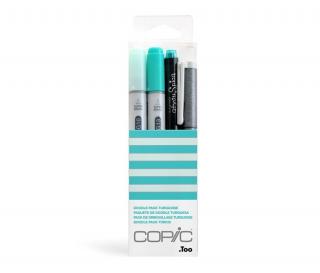 Zestaw COPIC Ciao Doodle Pack "Turquoise",2+2