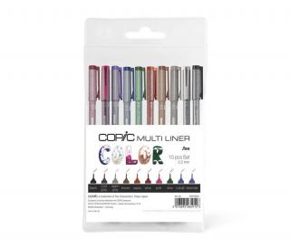 Zestaw COPIC Multiliner - 10 pisaków, kolor