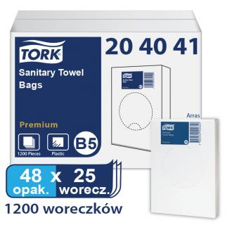 Tork B5 Woreczki sanitarne Białe 25 szt.
