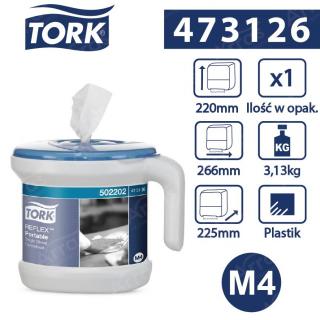 Tork Reflex M4 Dozownik ręczników centralnie dozowanych przenośny Biało-niebieski Performance Line
