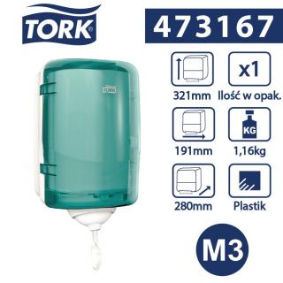 Tork Reflex Mini M3 Dozownik do ręczników papierowych centralnie dozowanych Turkusowy Performance Line