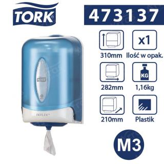 Tork Reflex Mini M3 Dozownik ręczników papierowych centralnie dozowanych Biało-niebieski