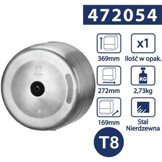 Tork SmartOne T8 Dozownik papieru toaletowego ze stali nierdzewnej Inox