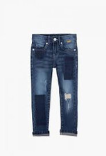 BOBOLI Spodnie chłopięce denim 507158-BLUE (r.110-152)