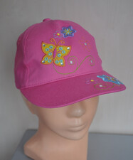 Dziewczęca czapka z daszkiem letnia Maximo Motylek- Róż