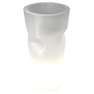 Donica z polietylenu BENT ST-BENT69-LIGHT biały podświetlany