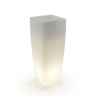 Donica z polietylenu JUNO PL-JU92-LIGHT biały podświetlany