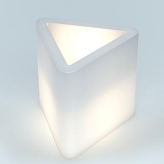 Donica z polietylenu TRITON PL-TR48-LIGHT biały podświetlany
