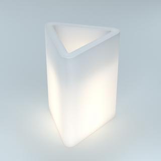 Donica z polietylenu TRITON PL-TR68-LIGHT biały podświetlany