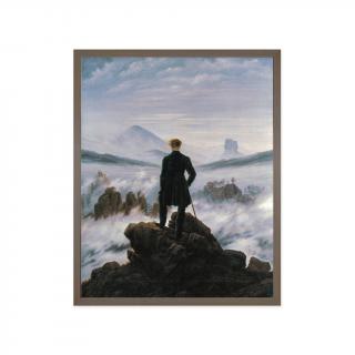 C.D. Friedrich Wędrowiec nad morzem mgły 40x50 szara rama